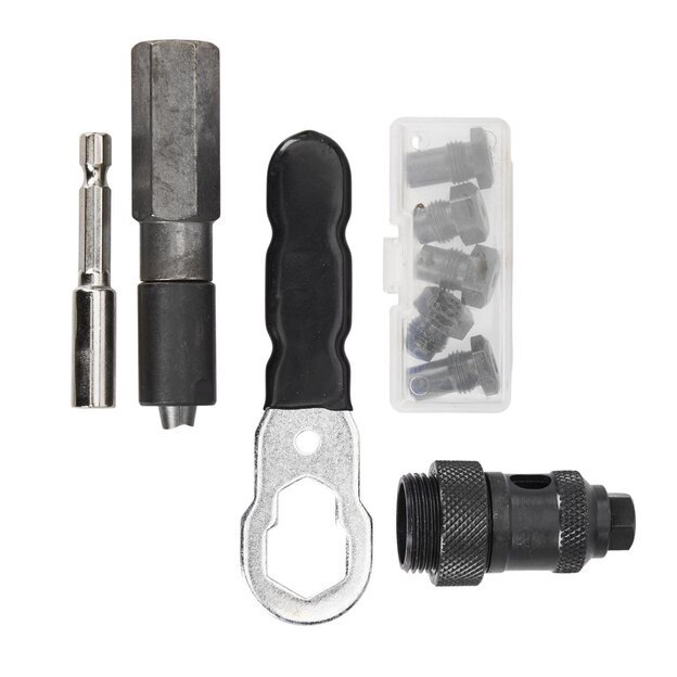 Kniediklio adapteris 3in1 srieginėms kniedėms M3-M12 suktuvui/gręžtuvui 12