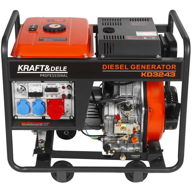 Dyzelinis elektros generatorius KRAFT&DELE KD3243 7 kW, 230/400V