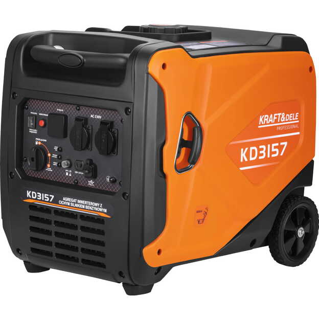 Inverterinis benzininis elektros generatorius KRAFT&DELE KD3157 4,5 kW | 230V 2