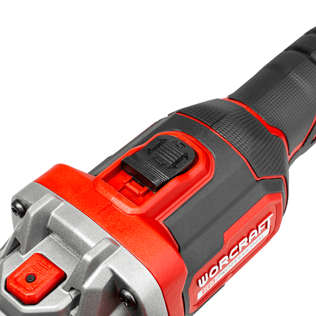 Li-ion Cordless brushless angle grinder (flat head) WORCRAFT 125mm 20V (without battery and charger)