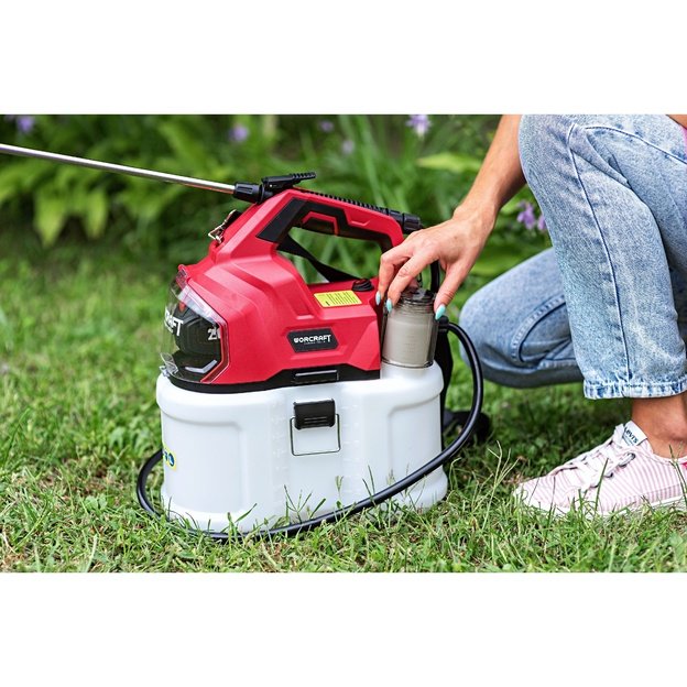 Akum. slėginis purk&scaron;tuvas WORCRAFT 8l 20V LI-ION (Be akumuliatoriaus ir įkroviklio)