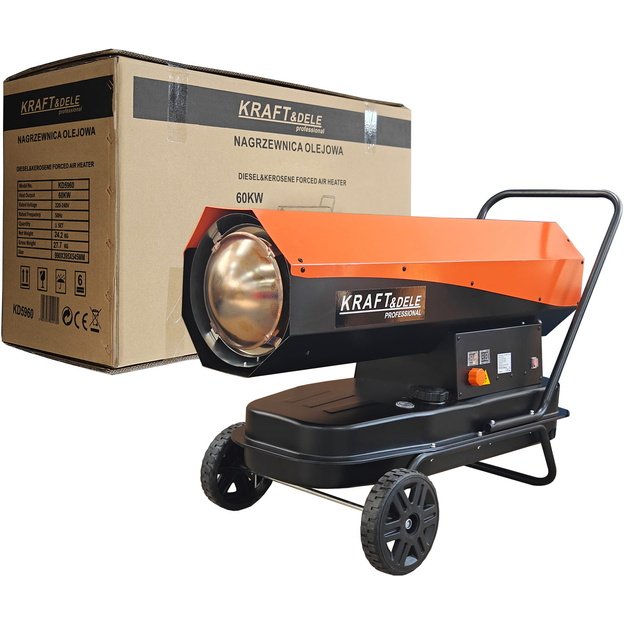 Dyzelinis šildytuvas KRAFT&DELE KD5960, 60 kW, 38 l, su termostatu