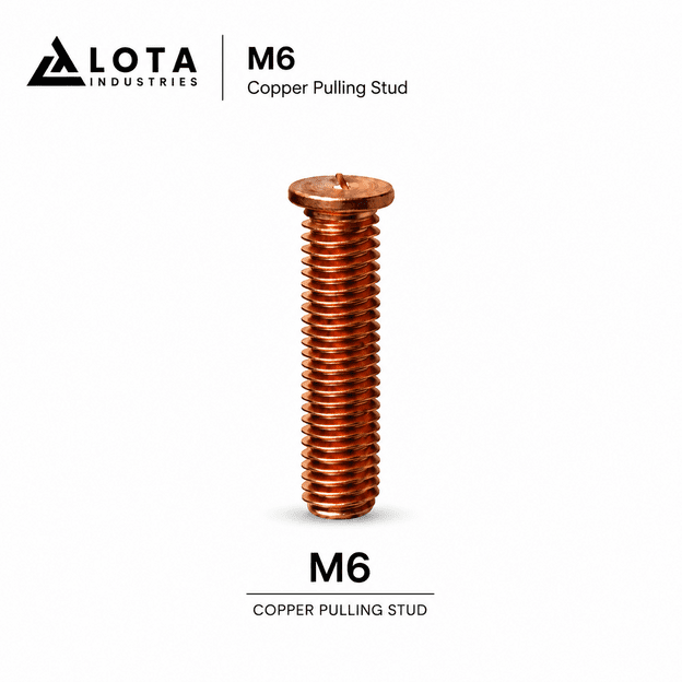 Copper Coated Steel Studs M6 × 16 mm, 100 pcs for Spot Welder | LOTA INDUSTRIES