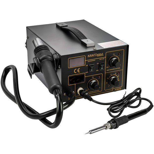 Plastiko suvirinimo ir litavimo stotelė 2 viename 700 W su 4 antgaliais | KRAFT&DELE KD850