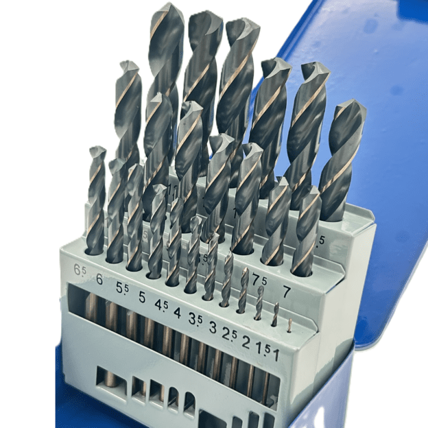 Grąžtų metalui rinkinys HSS M35 (25vnt) 1.0-13.0mm(cobalt)