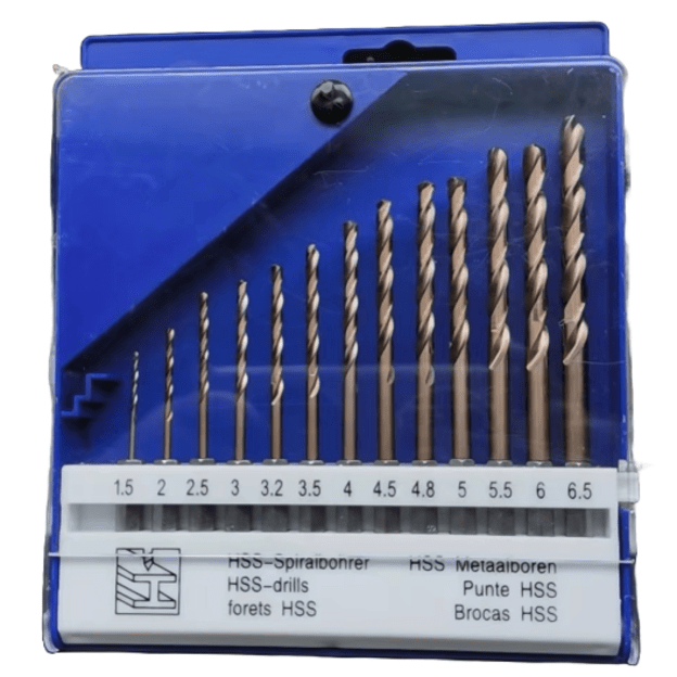 Grąžtų rinkinys HSS 1/4  13vnt. (cobalt) 1.5-6.5mm