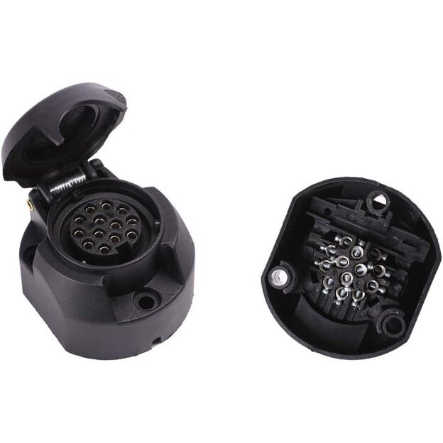 13-pins plastic socket round