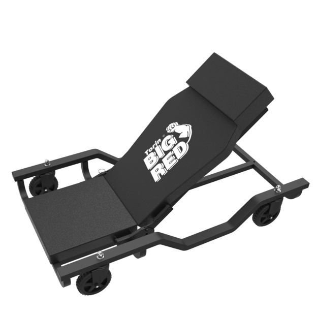 Vežimėlis po automobiliu su pneumatiniu nugaros atlošu Vežimėlis po automobiliu su pneumatiniu nugaros atlošu