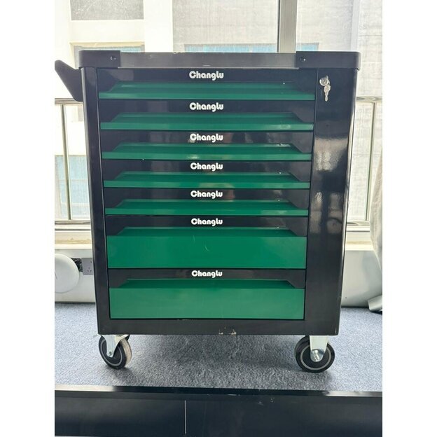 Įrankių spintelė 7-ių stalčių su &scaron;oniniu skyriumi 4