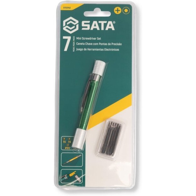 Mini atsuktuvas su keičiamais antgaliais, 6 vnt. (PH / Torx) 4