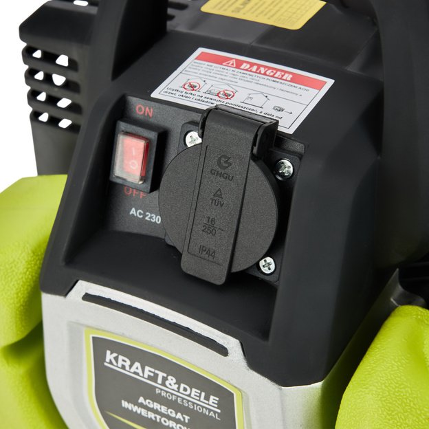 Inverterinis elektros generatorius KRAFT&DELE KD132 1000W | 230V | Gryna sinusoide