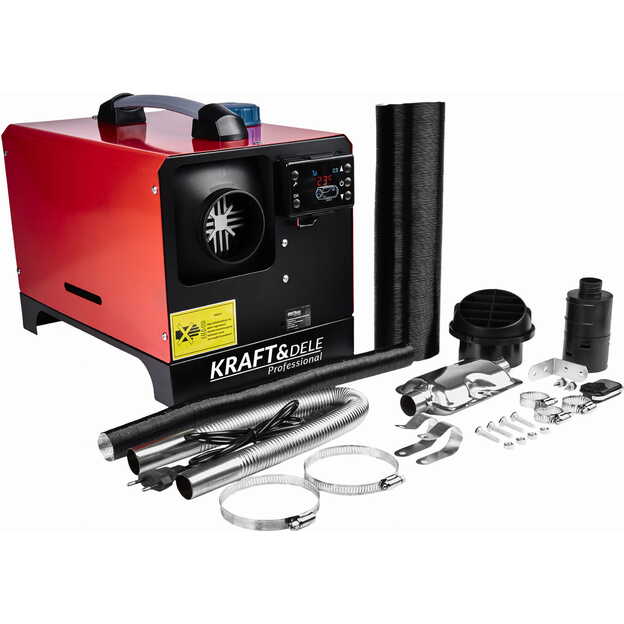 Dyzelinis autonominis šildytuvas KRAFT&DELE KD11780 9 kW 12V / 230V su LCD ekranu ir nuotoliniu valdymu