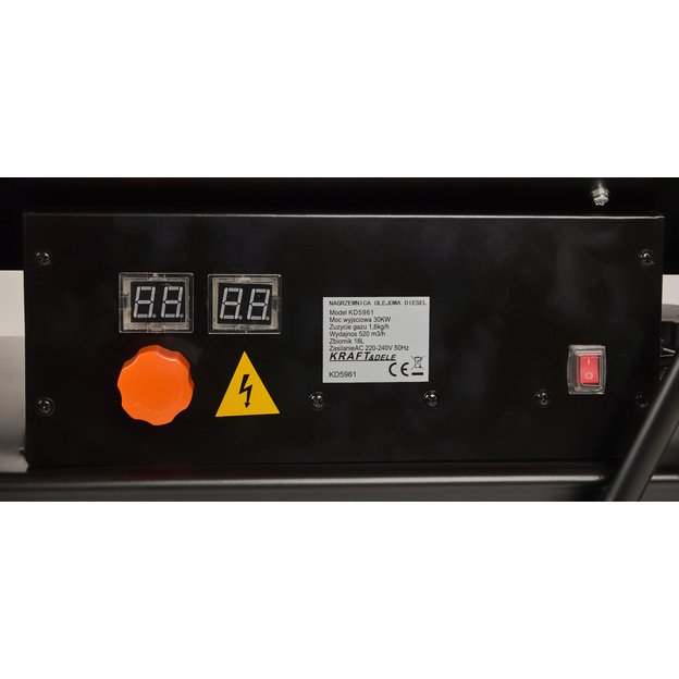 Dyzelinis šildytuvas su kaminu KRAFT&DELE KD5961, 30 kW, 18 l