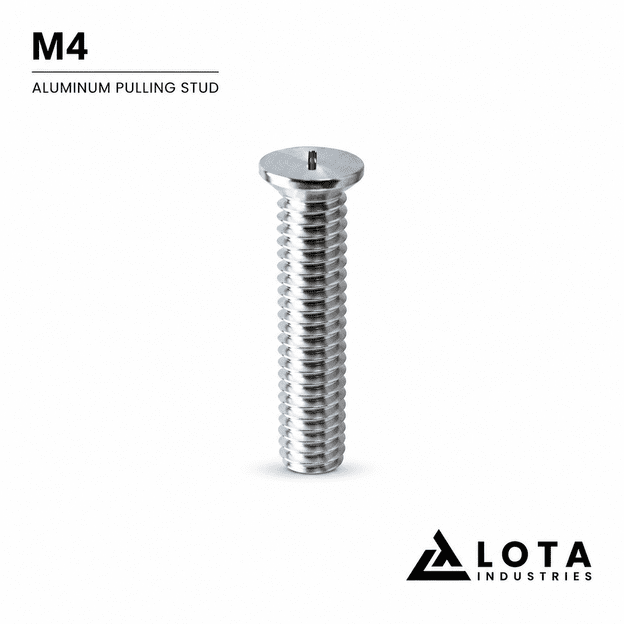Aluminum Pulling Studs M4 × 16 mm, 100 pcs for Aluminum Spot Welder | LOTA INDUSTRIES