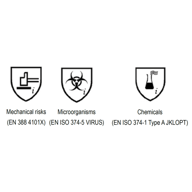 Apsauginės pirštinės chemijai nitrilinės IBS (XL dydis)(5 poros)