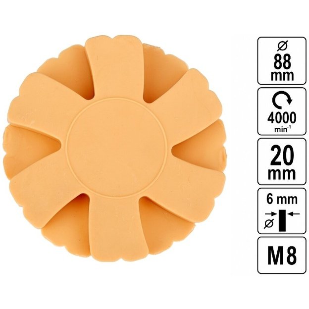 Diskinis trintukas su koteliu klijų &scaron;alinimui 88mm
