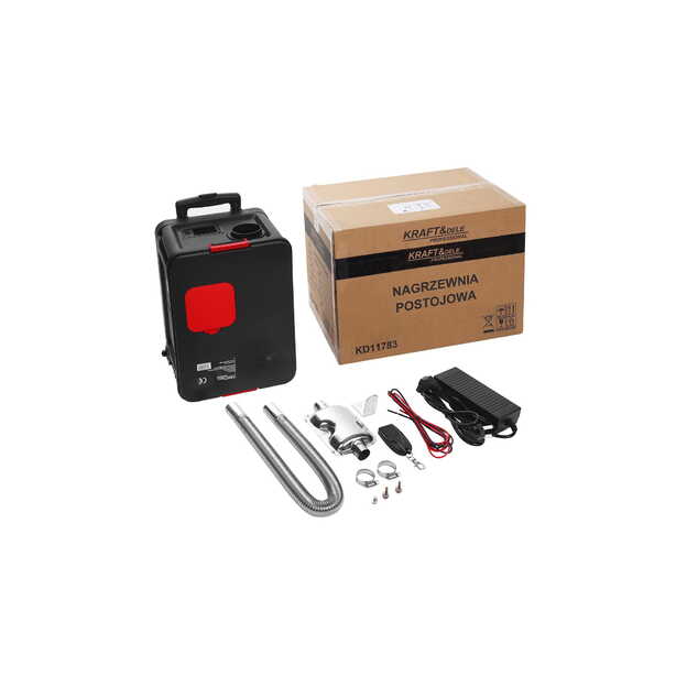 Kraftdele KD11783  Dyzelinis šildytuvas 9kW 12V/24V/230V LCD/Bluetooth Webasto tipo 2