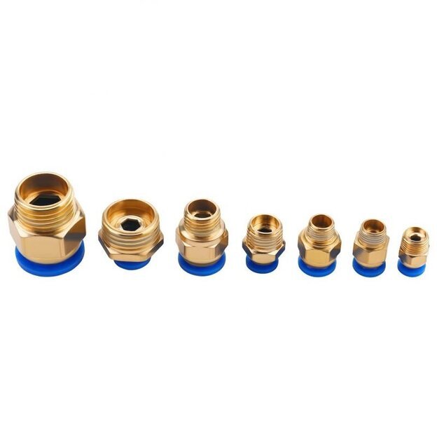 Greito jungimo vožtuvų su sriegiais rinkinys 4–16 mm (1/8" + 1/4" + 1/2"), 72 vnt. 4