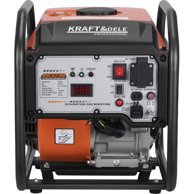 Inverterinis benzininis elektros generatorius KRAFT&DELE KD3238 4 kW | 230V 2