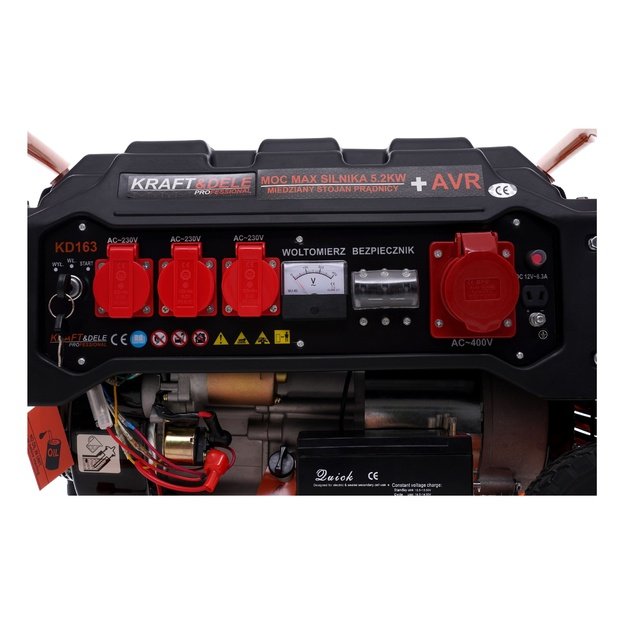El. srovės generatorius benzininis 3500W 12V/230V/380V