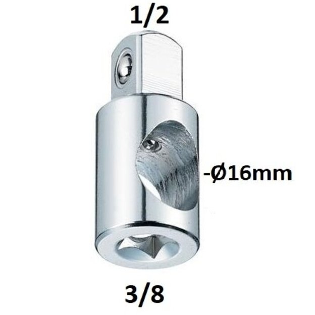 Adapteris 3 krypčių 3/8  - 1/2 