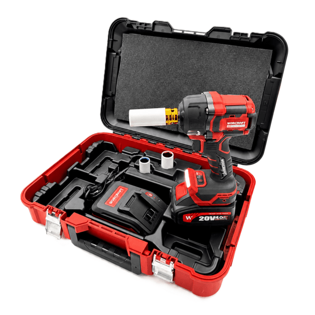 Akumuliatorinis smūginis veržliasukis 1/2   750Nm WORCRAFT 20V LI-ION (plastikinė dėžė)
