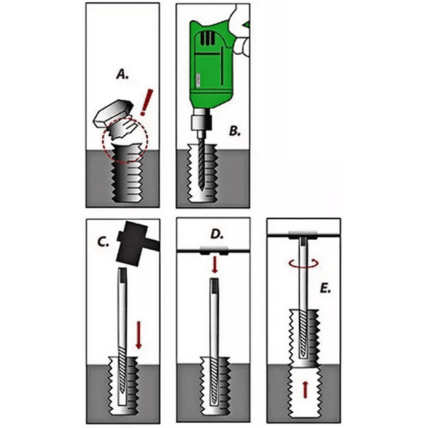 Extractor set 6pcs. (thick)