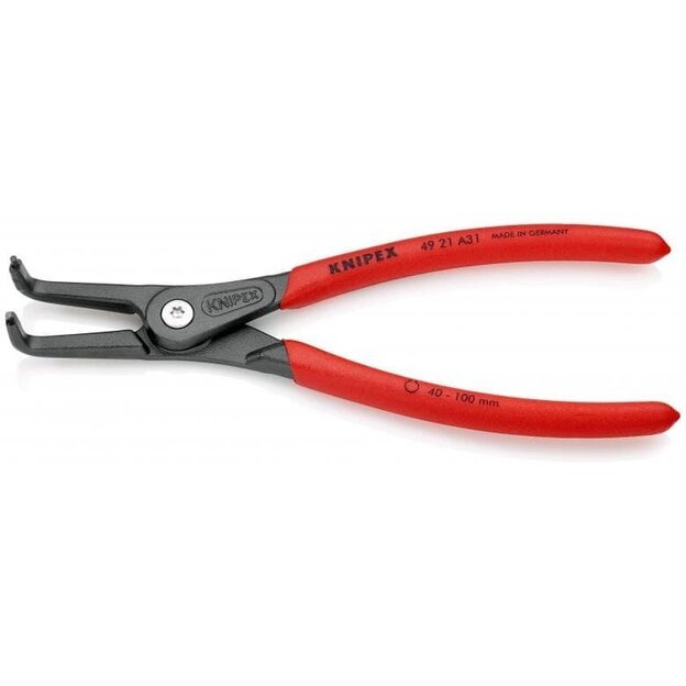 Replės išoriniams žiedams. Lenktos 210mm (Ø40-100mm) KNIPEX