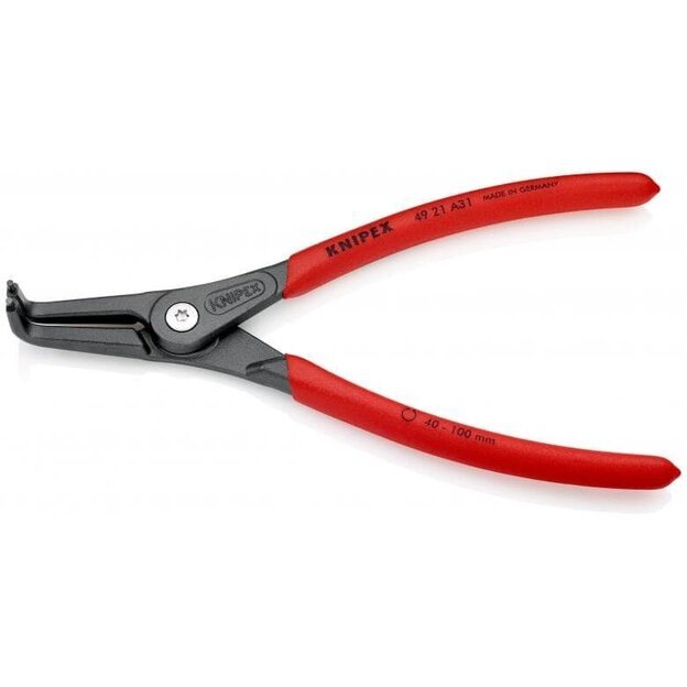 Replės išoriniams žiedams. Lenktos 210mm (Ø40-100mm) KNIPEX