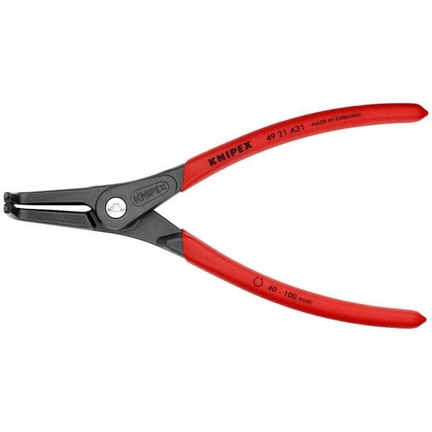 Replės išoriniams žiedams. Lenktos 210mm (Ø40-100mm) KNIPEX