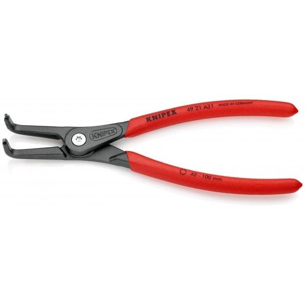 Replės išoriniams žiedams. Lenktos 210mm (Ø40-100mm) KNIPEX