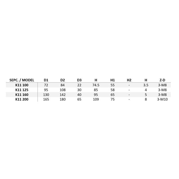 Tekinimo griebtuvas 3-jų kumštelių DIN55027