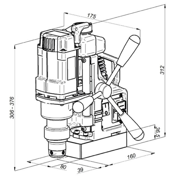 Magnetinės gręžimo staklės PRO 36 920W/230V