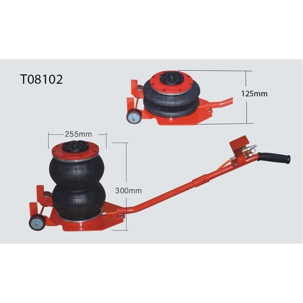 Domkratas 2t pneumatinis  su 2 oro pagalvėmis