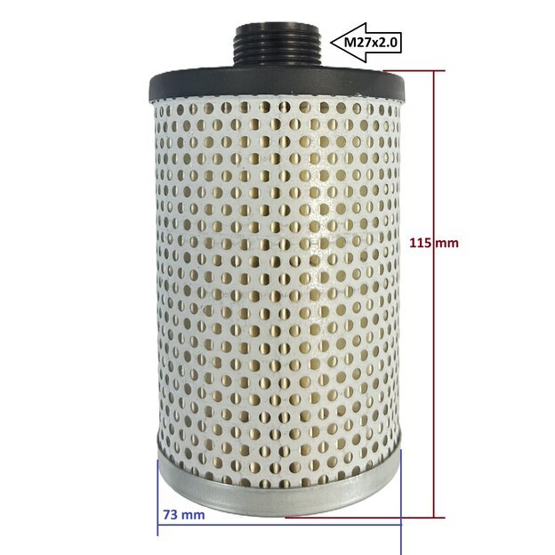 Kuro filtras su popieriniu filtru siurbliui