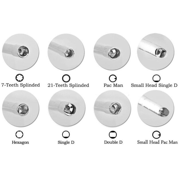 Keys for adjusting carburetors 8 pcs + brushes 2