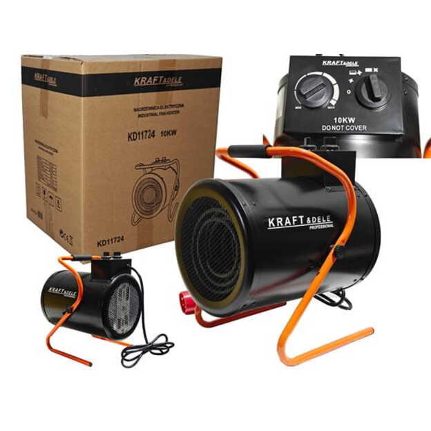 Kraftdele KD11724 Elektrinis šildytuvas 10 kW su termostatu 400V 1