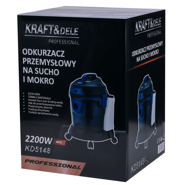 Dulkių siurblys sausam ir šlapiam valymui su plovimo funkcija 2200W 13