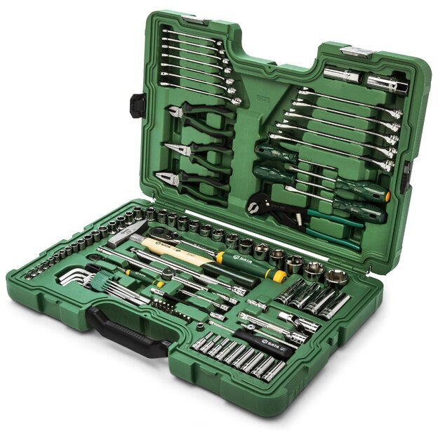 1/4  + 1/2  Galvučių ir įrankių rinkinys 104vnt.