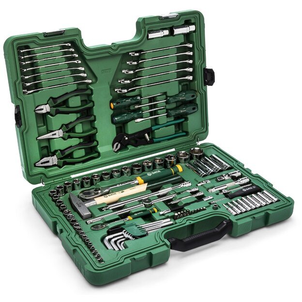 1/4  + 1/2  Galvučių ir įrankių rinkinys 104vnt. 1