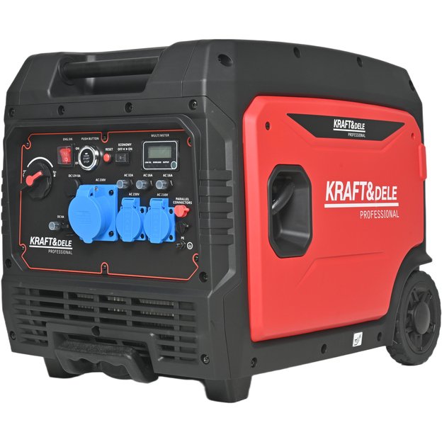 Inverterinis benzininis elektros generatorius KRAFT&DELE KD3164 6,7 kW | 230V 5