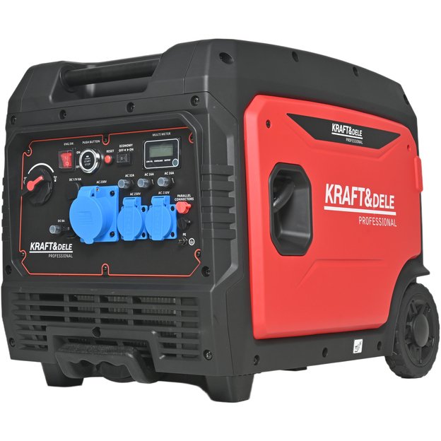 Inverterinis benzininis elektros generatorius KRAFT&DELE KD3164 6,7 kW | 230V 4