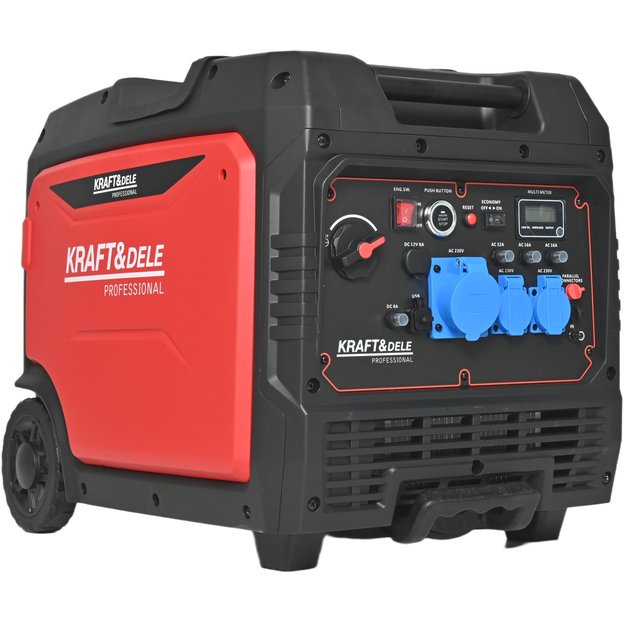 Inverterinis benzininis elektros generatorius KRAFT&DELE KD3164 6,7 kW | 230V