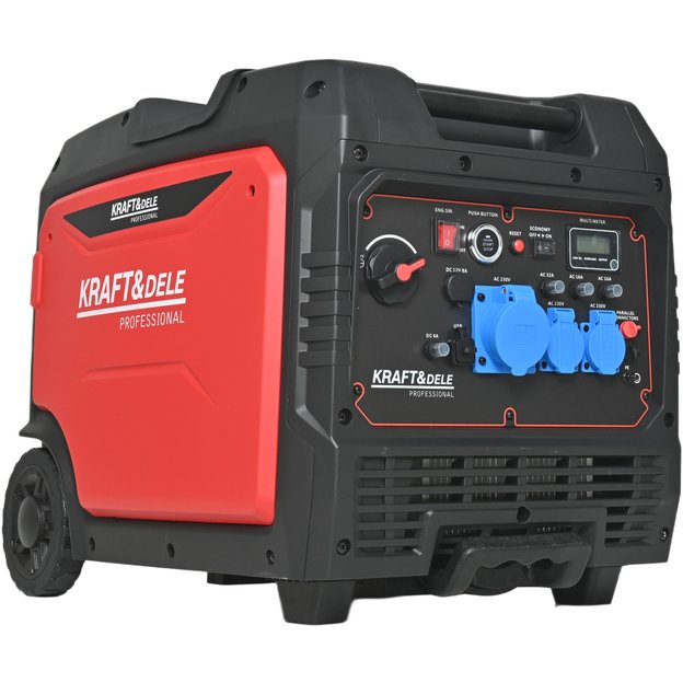 Inverterinis benzininis elektros generatorius KRAFT&DELE KD3164 6,7 kW | 230V 2