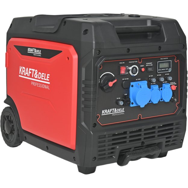 Inverterinis benzininis elektros generatorius KRAFT&DELE KD3164 6,7 kW | 230V 6