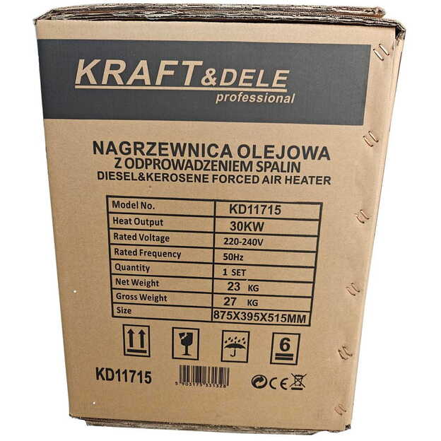 Kraftdele KD11715 Dyzelinis šildytuvas su kaminu 30 kW 4