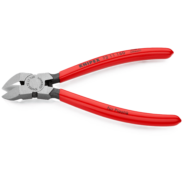 Žnyplės plastikui 45&deg; 160mm KNIPEX