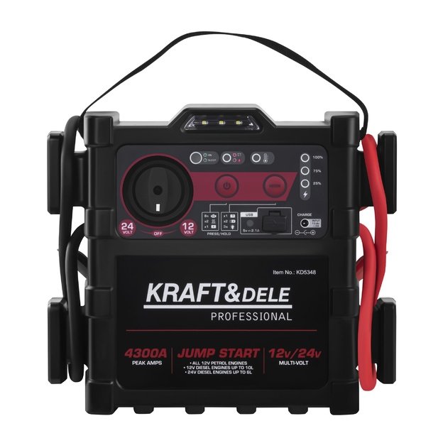Automobilio užvedimo įrenginys  12/24 V, 4300 A, 36 000 mAh