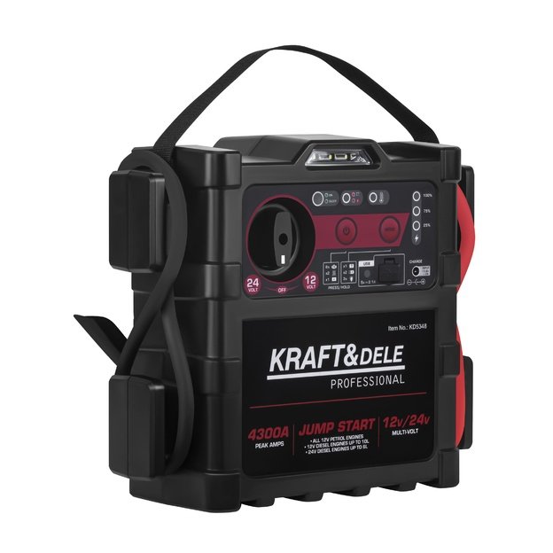 Automobilio užvedimo įrenginys  12/24 V, 4300 A, 36 000 mAh