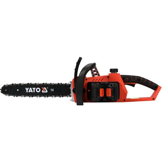 YATO YT-82812 Akumuliatorinis grandininis pjūklas | 14′′ 2 X 18V | 2 x 2,0AH